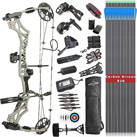 surwolf Compound Bow Kit, Hunting and Target, Limb Made in USA,Draw Weight 30-70 lbs Adjustable, Draw Length 19-31",up to IBO 320FPS Speed, Package with Archery Hunting Accessories Archery Hunting, Compound Bow, Hunting Accessories, Archery, Made In Usa, Hunting, Target, Packaging