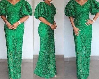 Ankara Flared Dress, Lace Dress African, African Lace Dress, Prom Lace Dress, Lace Dress Wedding, African Lace Styles, African Lace Dresses, Aso Ebi Styles, Dress African