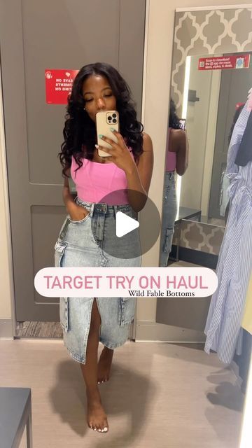 103K views · 10K likes | Jessica L Hall on Instagram: "Yall @target & @targetstyle is not playing because now #wildfabletarget #wildfable is on our necks with the looks!!! Type the word “Need” to get this haul sent to your DM’s, it’s also going to be under the Jan Highlight!   I’m wearing a XS in both of the jeans skirts, and all tops. The pants and parachute skirt I’m wearing a small. I’m 5’2 and weigh 136lbs to give you a reference. Let me know if you have any questions!?!? What is your favorite look?  Follow my shop @jessicalaure_l on the @shop.LTK app to shop this post and get my exclusive app-only content!  #liketkit #LTKfindsunder100 #LTKfindsunder50 #LTKstyletip @shop.ltk https://liketk.it/4toW0  #raleighinfluencers #raleighinfluencer #mytargetstyle #targetstyle #targetfinds #target Target Summer Outfits 2024, Parachute Skirt Outfit, Yellow Skirt Outfits, Target Outfits, Parachute Skirt, Target Jeans, Jean Skirt Outfits, Target Clothes, Target Finds