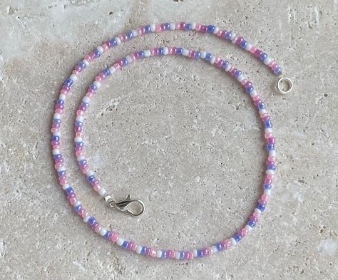 257JEWELLERY - Etsy UK Pink And Purple Beaded Necklace, Beads Necklace Ideas, Handmade Necklace Ideas, Bead Necklace Ideas, Seed Beaded Jewelry, Purple Beaded Necklace, Seed Beads Jewelry, Kalung Manik-manik, Pink Beaded Necklace