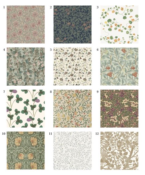 Lewis And Wood Adams Eden Wallpaper, English Farmhouse Wallpaper, Cottage Core Fabric Pattern, Old English Cottage Wallpaper, Carleigh Courey Wallpaper, Cozy Kitchen Wallpaper, English Country Wallpaper Cottage Style, Cottagecore Wallpaper Bedroom, English Cottage Style Wallpaper