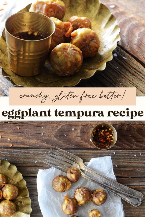 Eggplant tempura is perfectly crisp outside and tender inside, easy to make, and delicious with a quick homemade dipping sauce! Eggplant Tempura, Homemade Dipping Sauce, Garlic Dipping Sauce, Thai Eggplant, Tempura Recipe, Baby Eggplant, Tamari Sauce, Tempura Batter, Tempura