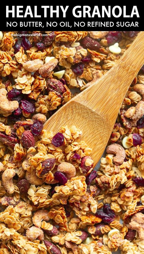 Vegan Granola Recipe Oil Free, Granola No Oil, No Oil Granola, Granola Recipes Healthy, Oil Free Granola Recipe, No Oil Granola Recipe, Granola For Diabetics, Granola Recipes Homemade, No Sugar Granola Recipe