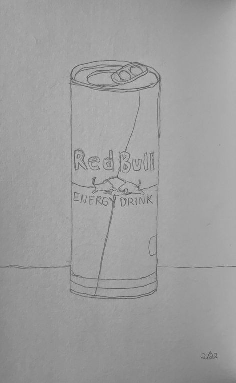 How To Draw A Spray Paint Can, Redbull Can Drawing, Drink Sketch Drawings, Redbull Drawing, Red Bull Drawing, Red Bull Painting, Goofy Drawing, Spray Paint Cans, Art Tools Drawing