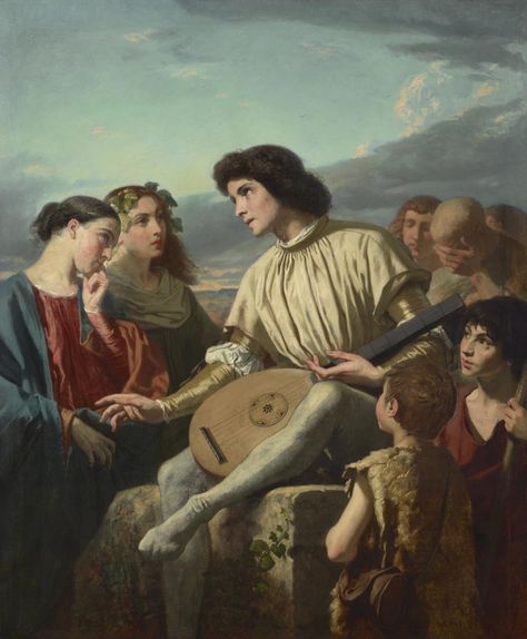 Thomas Couture - Troubadour Delacroix Paintings, Albert Joseph Moore, Richard Dadd, Thomas Couture, The Troubadour, Corpus Museum, Franz Xaver Winterhalter, John William Godward, Lawrence Alma Tadema