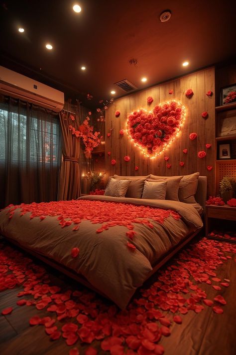 Romantic Hotel Rooms, Wedding Night Room Decorations, Romantic Room Surprise, Romantic Dinner Decoration, Romantic Valentines Day Ideas, Romantic Room Decoration, Wedding Room Decorations, Birthday Room Decorations, Day Room