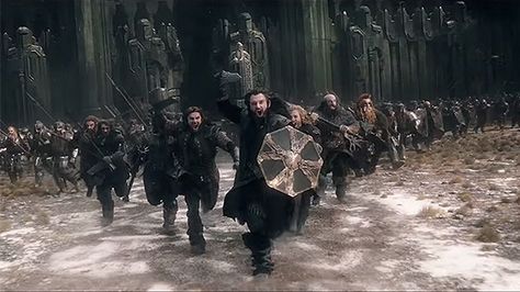 The Battle of the Five Armies Dwarves charge Battle Of The Five Armies, The Hobbit Movies, Thorin Oakenshield, An Unexpected Journey, Weta Workshop, Fantasy Films, Best Supporting Actor, Thranduil, Would You Rather