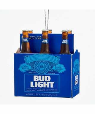 6 Pack of Budweiser Bud Light Beer Bottles Ornament Bud Light Beer, Food Ornaments, Kurt Adler, Holiday Store, Bud Light, Light Beer, Bottle Lights, Miniature Christmas, Six Packs