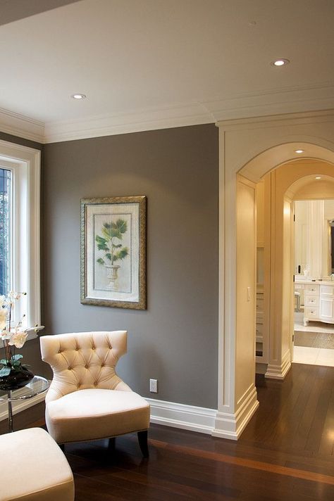 Gray Paint Color Ideas. Similar Gray Paint Color: "Benjamin Moore Storm AF-700" #GrayPaintColor Interior Paint Colors Schemes, Designer Interior, Room Paint Colors, Interior Painting, 아파트 인테리어, Paint Colors For Living Room, Gray Interior, Bedroom Paint, Decoration Inspiration