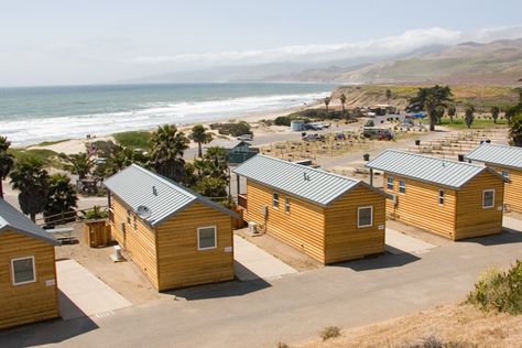 Seven new cabins at Jalama Beach south of Lompoc--yep, I'm there. Ocean Cabin Beach Cottages, Carpinteria State Beach Camping, Florida Beach Cottage, Long Beach Pike, Coastal Cabin, Glass Beach Fort Bragg California, California Beach Camping, Southern California Beaches, Beach Cabin