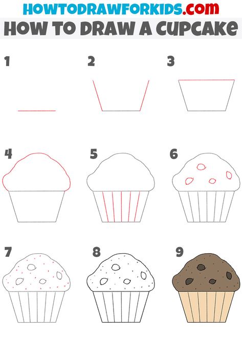 Draw A Cupcake, Super Easy Drawings, Creating A Capsule Wardrobe, Draw Food, Cupcake Videos, Wardrobe Revamp, Cupcake Drawing, Flower Drawing Tutorials, Doodle Art Journals