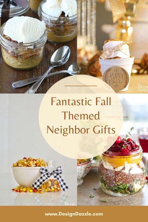 Neighbor Gifts For Thanksgiving, Fall Friend Gift Ideas, Thanksgiving For Neighbors, Fall Treats For Neighbors, Company Snack Ideas, Thankful Neighbor Gifts, Fall Office Gift Ideas, Meet Your Neighbors Gift, Neighbor Thanksgiving Gift Ideas