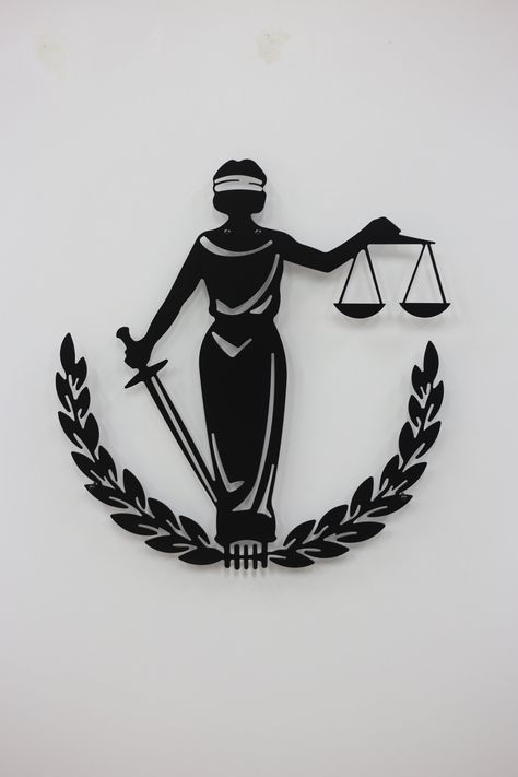 Add a touch of elegance and justice to your office with this Lady Justice Metal Wall Art. Perfectly crafted to symbolize the scale of justice, Themis Justitia. An ideal gift for lawyers or attorneys! Justice Symbol, Scale Of Justice, Law Office Design, Justice Scale, Attorney Gifts, Lady Justice, Law And Justice, Lawyer Gifts, Law Office