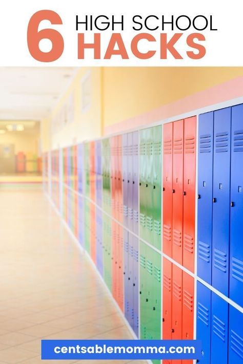 Start high school right with these 6 High School Hacks with tips to help improve your locker, studying, and more. #highschoolhacks #hacks #backtoschool Secondary School Tips, Highschool Hacks, High School Freshman, Locker Organization, Highschool Freshman, School Locker, Homework Station, High School Hacks, Back To School Hacks