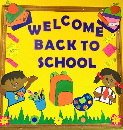 Welcome Chart Ideas For Classroom, Welcome Chart For School Decoration, Welcome Chart For Preschool, Welcome Back To School Bulletin Boards Preschool Decorating Ideas, Welcome Charts For School, Welcome Back School Ideas, Welcome Chart Ideas, Welcome Boards For School, Welcome Board For Preschool