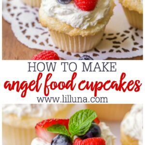 Angelfood Cupcakes, Angle Food Cupcakes, Whipped Pineapple, Pineapple Topping, Perfect Cupcake Recipe, Tasty Cupcakes, Angel Food Cupcakes, Food Cupcakes, Angel Food Cake Mix Recipes