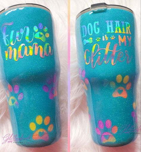 Dog Mom Tumbler, Glitter Number, Mama Tumbler, Glitter Tumbler Cups, Pet Mom, Fur Mama, Custom Tumbler Cups, Tumbler Cups Diy, Oil Slick