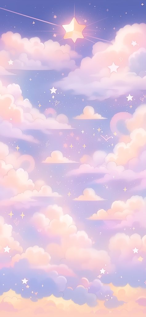 Sailor Moon Aesthetic Wallpaper, Floral Wallpaper Desktop, Easy Hand Drawings, Pastel Galaxy, Normal Wallpaper, Dreamy Artwork, Cute Desktop Wallpaper, Cute Pastel Wallpaper, Cloud Wallpaper