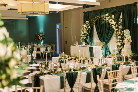 Emerald green has to be the most loved colour by all our couples and currently trending everywhere. It is a decadent and neutral tone to add a classy and royal feel to your big day. Green Themed Wedding, Green Theme, Civil Ceremony, Neutral Tones, Ceremony Decorations, Emerald Green, Big Day, Emerald, Wedding Reception