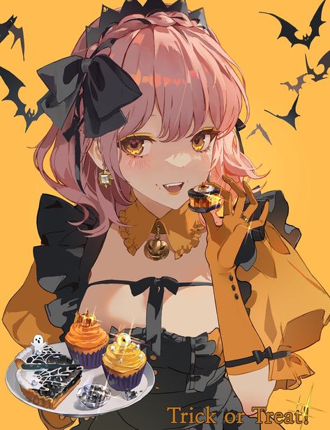 Halloween Anime Art, Halloween Oc, Halloween Fanart, Halloween Characters, Anime Halloween, Halloween Illustration, Halloween Drawings, 영감을 주는 캐릭터, Halloween Girl