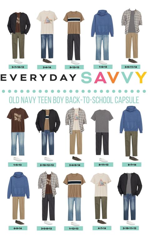 Buying cute outfits for teen boys can be tough. This teen boy capsule wardrobe makes school shopping easy. 15 Teen Back to School Outfits Easy Men Outfit, Back To School Guys Outfits, Outfits For Men School, Summer School Outfits Men, Kids School Outfits Boys, Cool Summer Outfits For Men, High School Fashion 2023, Teen Boy Capsule Wardrobe, Summer Outfits Teen Boys