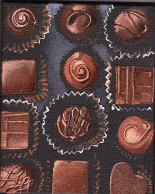 Chocolate by Amah Art Chocolate Illustration, Food Sketches, Confectionary Art, Chocolate Drawing, Chocolate Package, Candy Drawing, Pet Portraiture, Chocolate Art, Acrylic Paint On Canvas