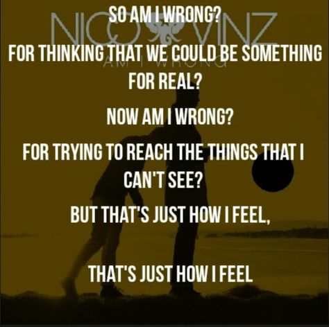 "Am I Wrong" - Nico and Vinz Linking Park, Am I Wrong, Sisters Of Mercy, Type O Negative, Abraham Hicks, Lyric Quotes, How I Feel, The Words, Words Of Wisdom