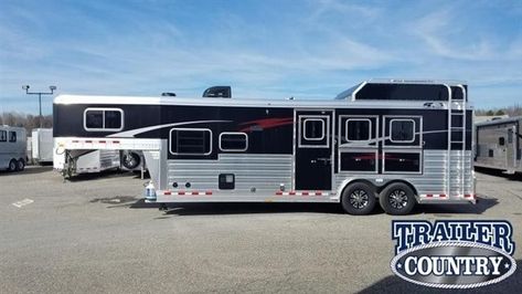 2020 4 Star Deluxe 3 HORSE WITH LIVING QUARTERS HORSE TRAILER 3 Horse Trailer With Living Quarters, Living Quarters Horse Trailer, Horse Trailer With Living Quarters, Horse Trailers For Sale, Horse Trailer Living Quarters, American Flag Sweatshirt, Saddle Rack, Tv In Bathroom, Horse Trailers