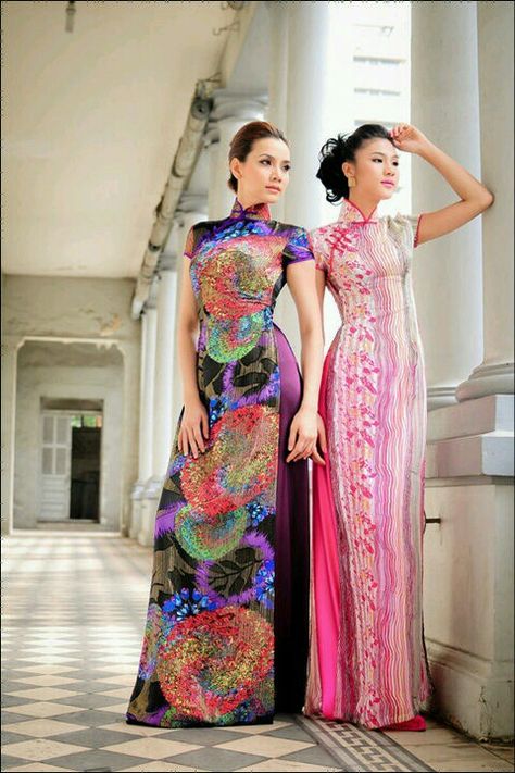 Dress Tailoring, Vietnamese Fashion, Chinese Outfits, Vietnam Fashion, Chinese Style Dress, Vietnamese Traditional Dress, Vietnamese Dress, Kurta Design, Celebrity Fashion Trends