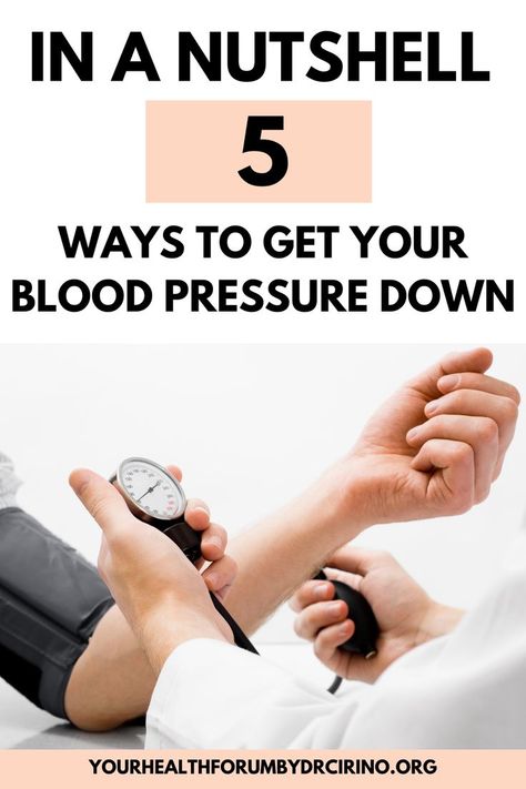 In a Nutshell: 5 Ways to Get Your Blood Pressure Down | Your Health Forum High Blood Pressure Symptoms, Natural Fitness, High Blood Pressure Remedies, Normal Blood Pressure, Blood Pressure Medications, Diet Meals, Healthy Travel, Lower Blood Pressure, In A Nutshell