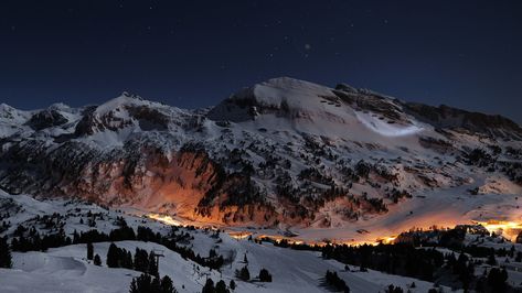 Night Star Alps stars wallpapers, night wallpapers, nature wallpapers, mountains wallpapers At Night, Trees, Wallpapers