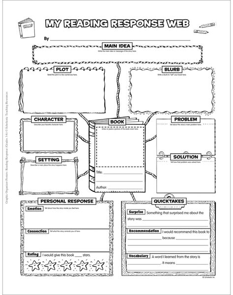 Book Report Poster Ideas Middle School, Reading Response Worksheets, Reading Response Activities, Reading Graphic Organizers, Book Reports, 4th Grade Reading, Reading Response, English Reading, School Worksheets