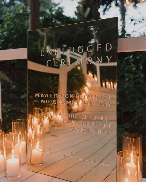 ...Unplugged ceremony sign. . . . Photo: @fabriziosimoneen Unplug Ceremony Sign, Wedding Unplugged Sign, Unplugged Sign, Wedding Cermony, Unplugged Ceremony Sign, Unplugged Ceremony, Anand Karaj, Ceremony Sign, No Phone