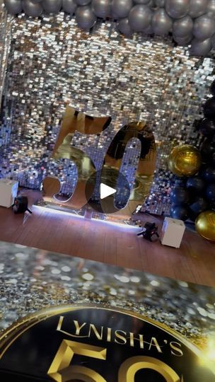 2K views · 179 reactions | Celebrate a 50th birthday with funky good time! Gold, silver, and black were used to bring the funk into this 50th birthday party. She will truly “have a funky good time.” 🎉🎈Hapoy 50th @lynishaoliver #DetroitEventplanner #Detroitdecorator #DetroitEvents

Design & Decor @myelegantparty 
Event planner @momentsbysheree 
Floor Wrap @perkinspremiumprinting | Detroit Event Planner | Wedding Designer | Consultant Wedding Designer, Wedding Event Planner, 50th Birthday Party, Design Decor, 50th Birthday, Good Time, Event Planner, Wedding Designs, Birthday Party