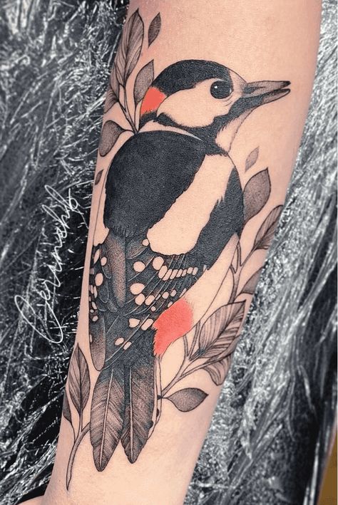 Woodpecker Tattoo Design Images (Woodpecker Ink Design Ideas) Woodpecker Tattoo Design, Flicker Tattoo, Woodpecker Tattoo, Woodpecker Drawing, Woodpecker Art, Bird Tattoos For Women, Flash Ideas, Bird Tattoos, Owl Tattoo Design