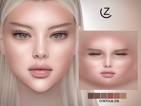 The Sims Resource - CONTOUR Z18 Sims Contour, Sims 4 Face Contour, Ts4 Contour, Sims 4 Bronzer, Contour Sims 4 Cc, Sims 4 Cc Eye Presets Shape, Face The Sims 4 Cc, Sims 4 Contour Cc, Sims 4 Cc Contour