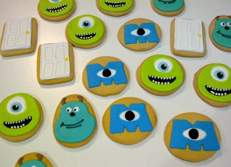 Galletas Monsters Inc Monsters Inc Cookies, Party Monsters, Monster Ink, Monster 1st Birthdays, Monster Inc Birthday, Monsters University, Disney Party, Monster Party, 1st Birthdays