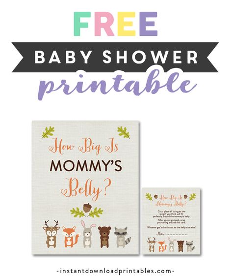 Forest Animals Baby Shower Ideas, Free Baby Shower Invitations, Forest Animal Baby Shower, Fox Forest, Free Baby Shower Games, Forest Baby Showers, Mommy Belly, Free Baby Shower, Baby Shower Woodland Theme