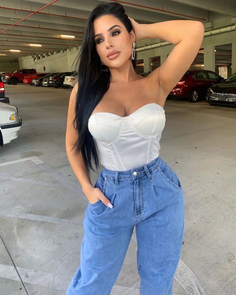 Give Me What I Want, Stephanie Acevedo, Winking Face, What I Want, Luxury Life, Strapless Top, I Want, Mom Jeans, Give It To Me