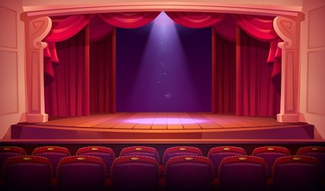 Theater Ideas Stage, Theater Stage Design Drawing, Ballet Stage Background, Stage Background Drawing, Theatre Stage Drawing, Gacha Stage Background, Theater Stage Drawing, Anime Stage Background, Opera Background