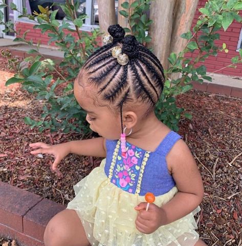 7 Month Hairstyles, Toddler Girl Braid Styles, Neat Braids, Black Baby Girl Hairstyles, Toddler Braided Hairstyles, Kids Style Hair, Cornrows Hairstyles, Cute Toddler Hairstyles, Lil Girl Hairstyles