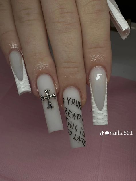 Nails Inspo Y2k, Nails Baby Pink, Winter Sets, Hard Gel Nails, Acrylic Nail Set, Punk Nails, Long Acrylic Nail Designs, Gel Nails Diy, French Tip Acrylic Nails