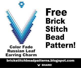 Free printable pdf download Color Fade Small Russian Leaf brick stitch beaded earrings charm pattern, color chart, labeled color chart, and black and white letter chart.  http://brickstitchbeadpatterns.blogspot.com/2017/04/free-color-fade-small-russian-leaf.html Russian Leaf Pattern, Russian Leaf Tutorial, Seed Bead Pattern, Leaf Patterns, Beaded Earring, Beaded Leaf, Brick Stitch Earrings, Brick Stitch Pattern, Seed Bead Tutorial