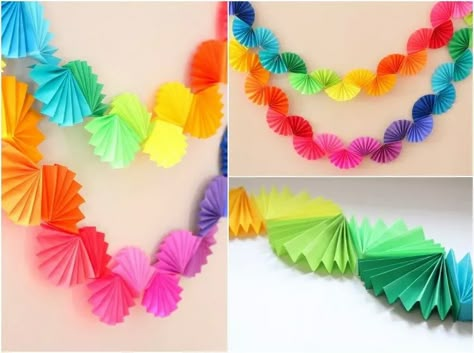 Faschingsdeko Kindergarten, Diy Karneval, Diy Carnaval, Diy Fleur, Paper Decorations Diy, Paper Party Decorations, Fleurs Diy, Diy Garland, Paper Garland