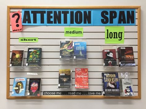 Mystery Book Display, Fall Library Displays, Teen Library Displays, School Library Book Displays, Passive Programming, School Library Decor, Books Display, Reading Display, School Library Displays