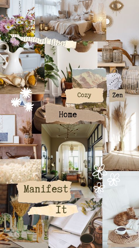 House Mood Board Inspiration, Boho Vision Board Ideas, Boho Mood Board, Home Decor Inspiration Interior Design, Interior Design Collage, Redecorate Room, Mid Term, Inspiration Interior Design, Autumn Interior