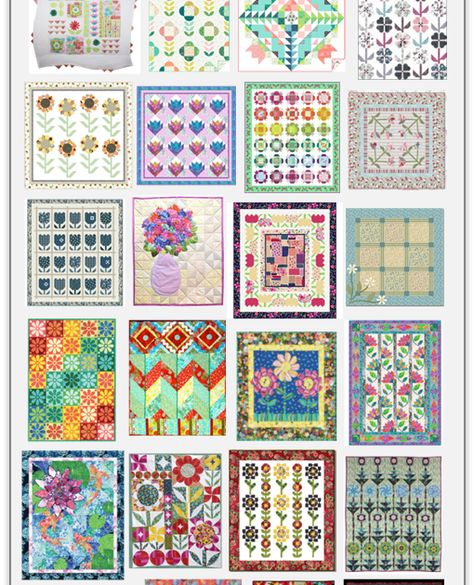 Free pattern day! Flower quilts (3) Hand Piecing Quilt Blocks, Piecing Quilt Blocks, Southwestern Quilts, Kim Diehl Quilts, Tumbling Blocks Quilt, Quilt Pattern Free, Flower Quilt Patterns, Hand Piecing, Bargello Quilts