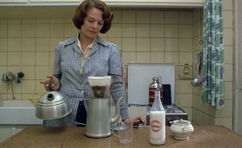 Embedded image Jeanne Dielman, Chantal Akerman, Phyllis Schlafly, Runaway Train, Feminist Theory, Camera Obscura, Mid Century Architecture, Film Inspiration, How To Make Coffee