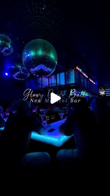 EVEY • Arizona Food & Drinks on Instagram: "New martini bar in Downtown Chandler. Disco ball themed 🪩  Glow in the dark counters and tables. Glowy black light. DJ. Hell of a good time. No need to dress all fancy but hey, why not?   @lolasliquors Open Fri - Sat 8p-2a  📍64 S. San Marcos Pl Chandler, AZ 85225" Arizona Food, Western Bar, Disco Bar, Dark Counters, Martini Bar, Chandler Az, Food Drinks, Disco Ball, Black Light