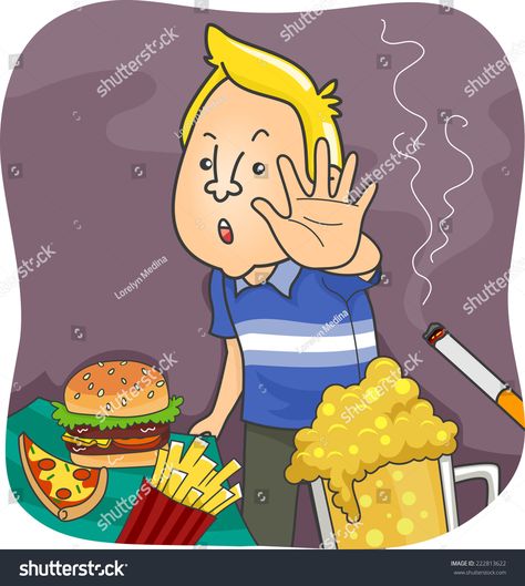 Illustration Featuring a Man Saying No to Unhealthy Food and Common Vices #Ad , #Affiliate, #Man#Featuring#Illustration#Unhealthy Toddler Picky Eater, Debut Invitation, Take Control Of Your Life, Healthy Tacos, Saying No, Healthy Sides, Bounce Back, Hypnotherapy, Unhealthy Food